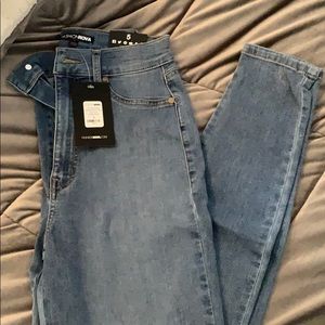 Flex game strong distressed skinny jeans